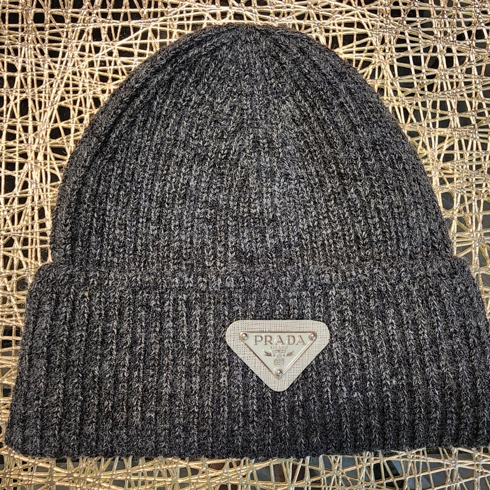 Grey Prada Beanie
